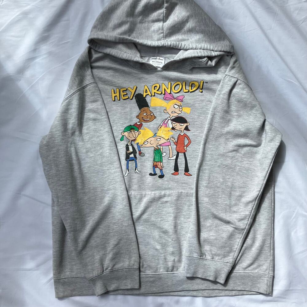 BOXY '90s HEY ARNOLD! Kids Hoodie | Nickelodeon Fits Adult L/XL